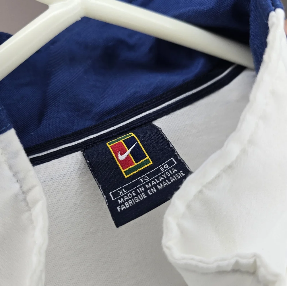 Nike challenge Court Tennis Jacket Track windbreaker White Blue 90s Y2K …